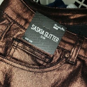 Metallics skinny pants